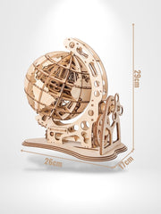 Puzzle 3D Bois Globe Terrestre | Brainstaker™ Bois