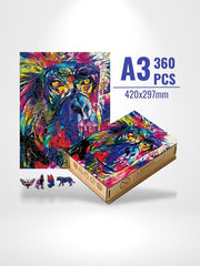 Puzzle 3D Bois gorille | Brainstaker™ A3 / Bleu