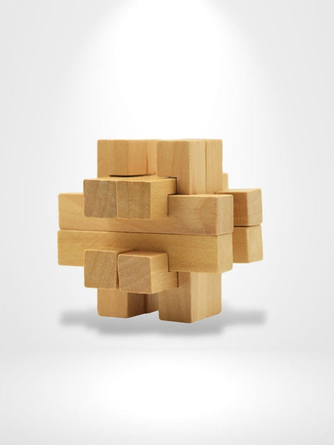 Puzzle 3D Burr Wooden Cross | Brainstaker™ Bois