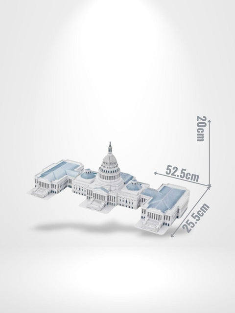  Puzzle 3D Capitol Building | Brainstaker™ Gris Clair