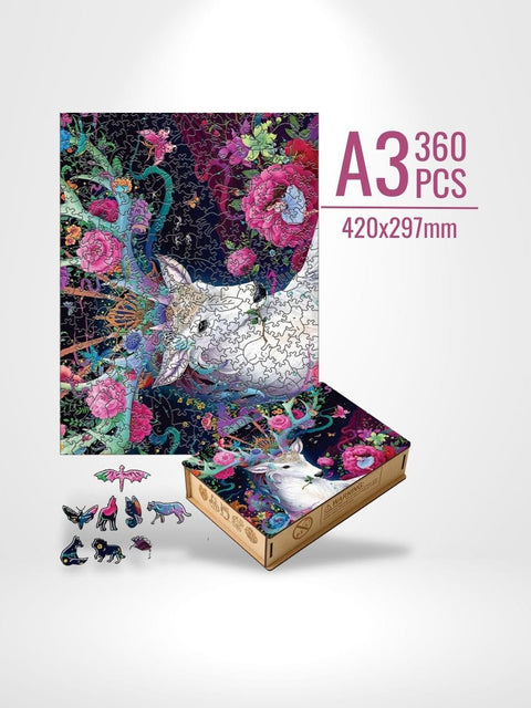 Puzzle 3D Cerf | Brainstaker™ A3 / Rose