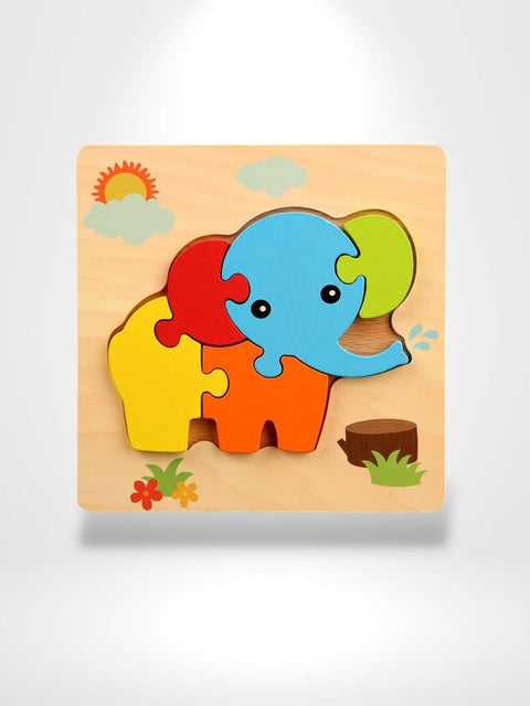 Puzzle 3D Effet Éléphant | Brainstaker™ Bois