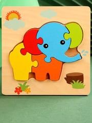 Puzzle 3D Effet Éléphant | Brainstaker™ Bois