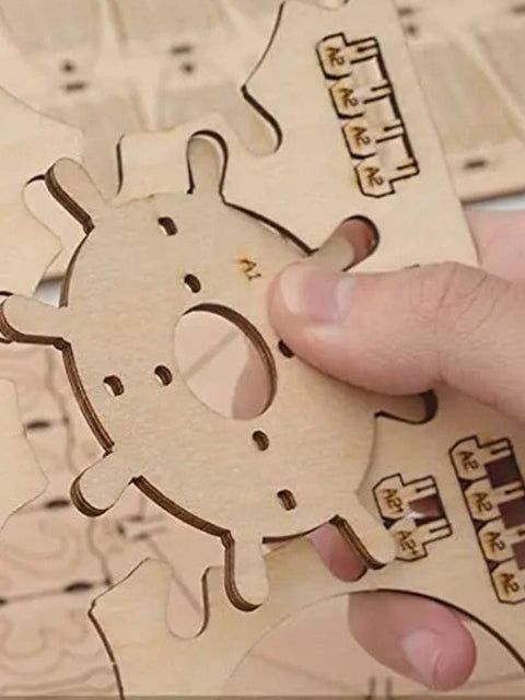 Puzzle 3D Horloge astrologique | Brainstaker™ Bois