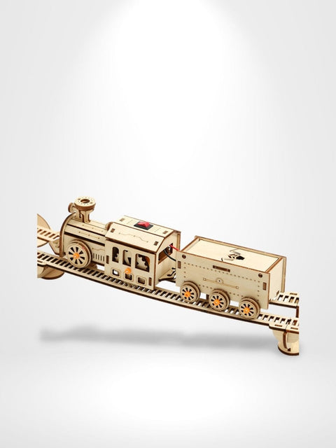 Puzzle 3D Locomotive  Mécanique En Bois | Brainstaker™