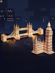 Puzzle 3D London Tower Bridge | Brainstaker™ Bois