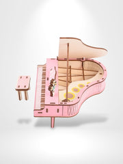 Puzzle 3D Plan Piano En Bois Pièce  | Brainstaker™ Rose