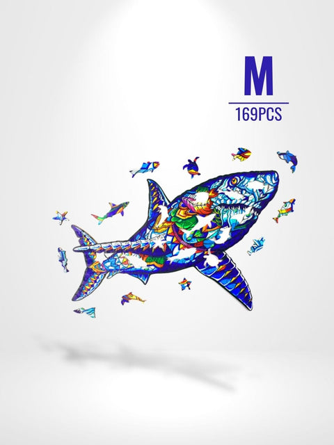 Puzzle 3D Requin | Brainstaker™ M 169pcs / Bleu