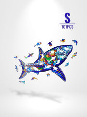 Puzzle 3D Requin | Brainstaker™ S 101pcs / Bleu