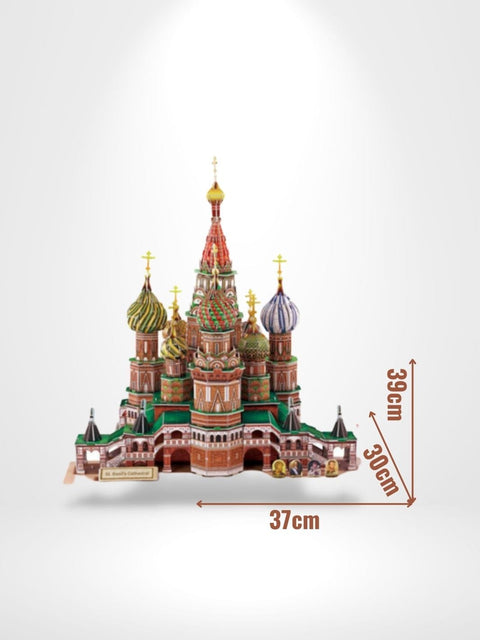Puzzle 3D Russie | Brainstaker™ Marron