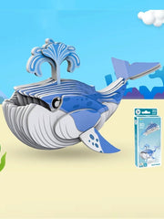 Puzzle 3D Whale | Brainstaker™ Bleu
