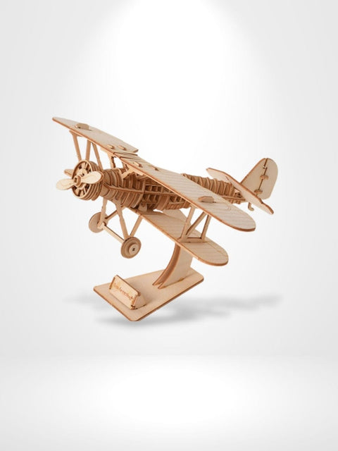 Puzzle 3D Wood Biplan | Brainstaker™ Bois