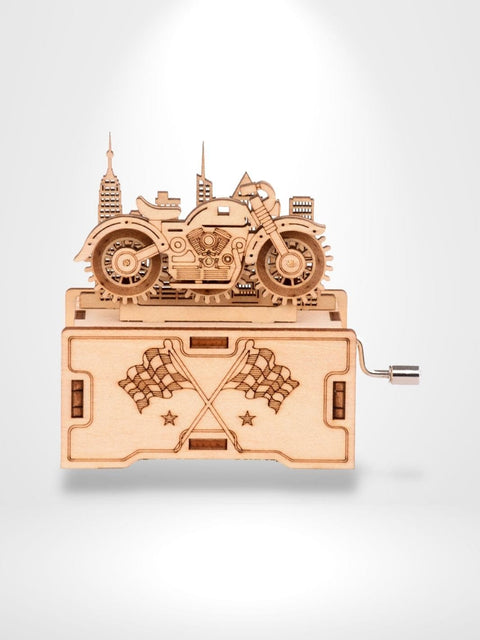 Puzzle 3D Wooden Motorcycle | Brainstaker™ Bois