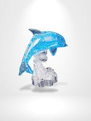 Puzzle3D Crystal Dolphin | Brainstaker™ Bleu