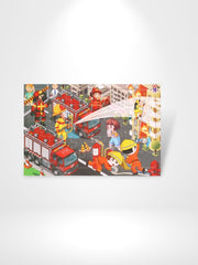 Puzzles 3D Caserne De Pompiers | Brainstaker™ Rouge
